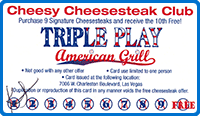 Cheesy Cheesesteak Club Card